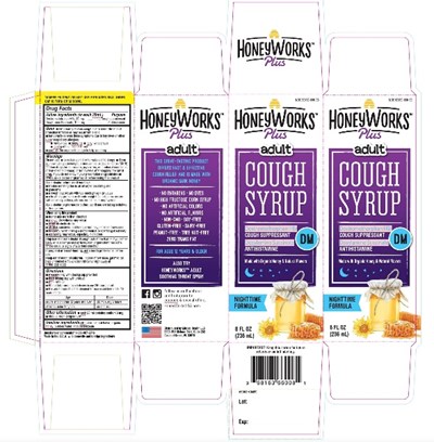 Honeyworks Adult  Nt Cough Dm 8 Fl Oz (236 mL) (Childrens Robitussin Honey Nt Cough Dm 4 Fl Oz (118 mL))